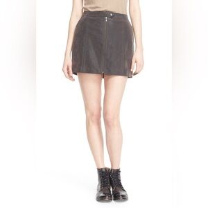 Free People get in the groove faux suede skirt